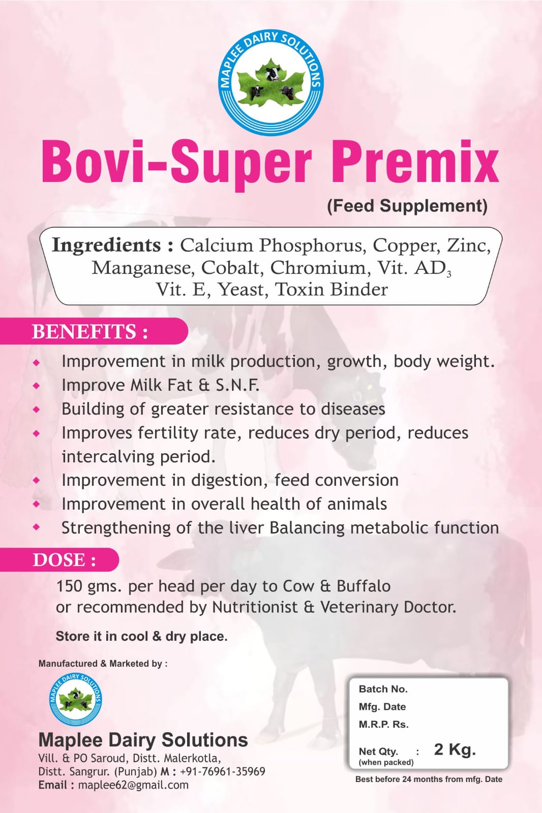SUPP-BOVI SUPER PREMIX 5 KG